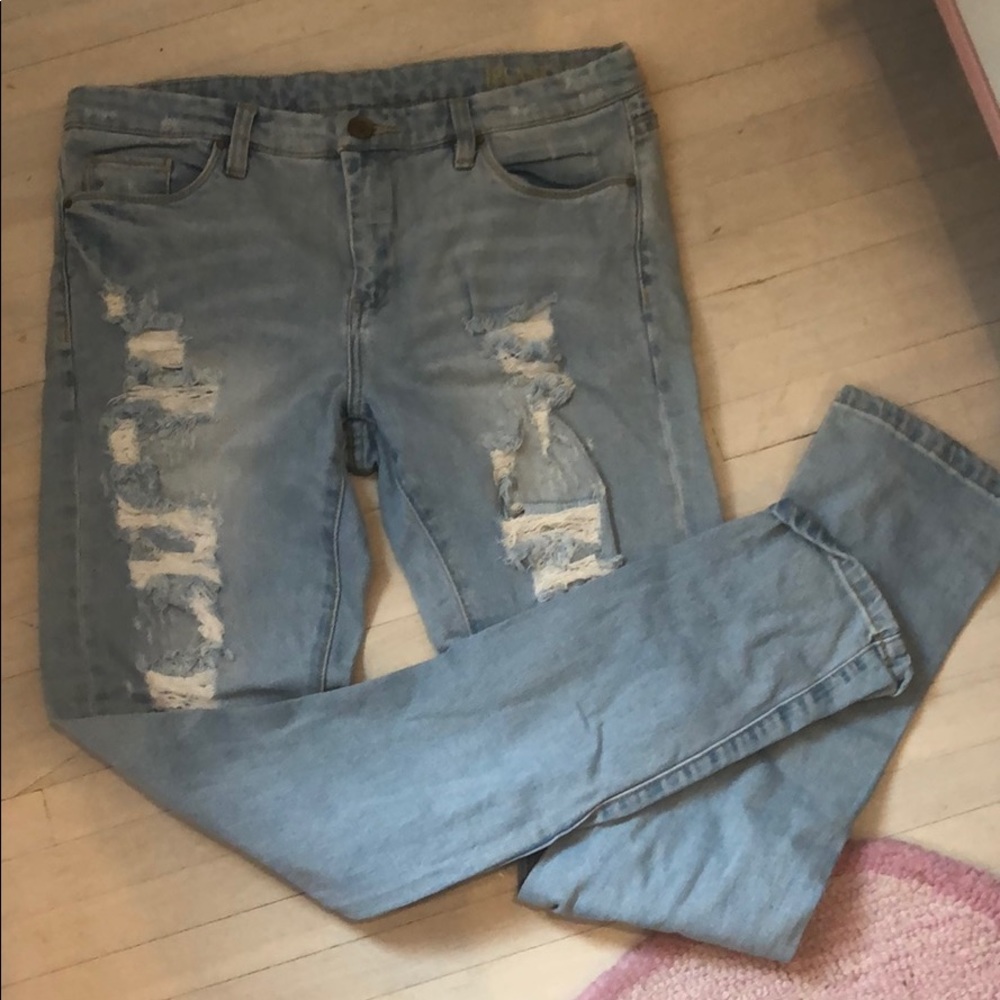 BLANK NYC Skinny Ripped Light Blue Jeans